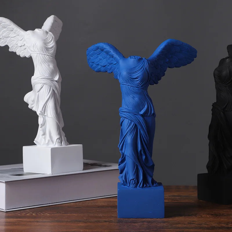 Greek Mythology Statue Goddess of Victory Victoria Figurines Winged Victory of Samothrace Resin Sculpture  Home Decor Ornament