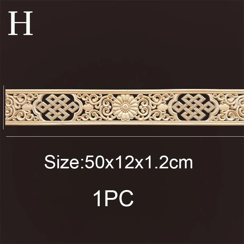 Decorative Wood Molding wood Carved Corner Onlay Applique Frame Cabinet Home Decor Figurines Wall Art Furniture Accessories