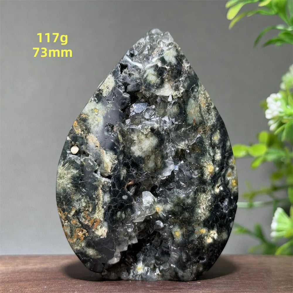 Natural Ancient Ocean Jasper Crystalline Cluster Free Form Torch Mineral Rock Spirit Energy Witchcraft Healing Home Decor Gift