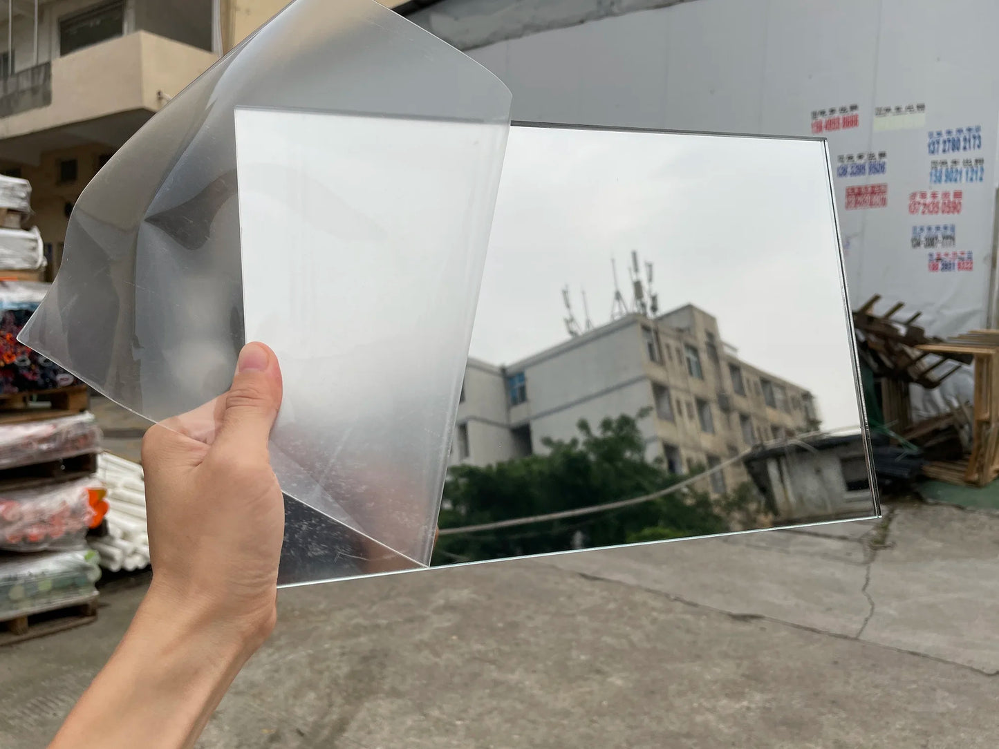 5mm Silver Acrylic Square Mirror Non Glass Safe Tray For Home Decor,Wedding Table Candle Centerpiece,Photographic Background
