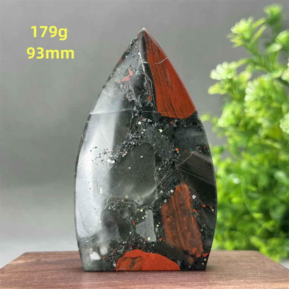 Natural Beautiful Blood Stone Free Form Torch Reiki Healing Energy Spiritual Meditation Witchcraft Exorcism Home Decor