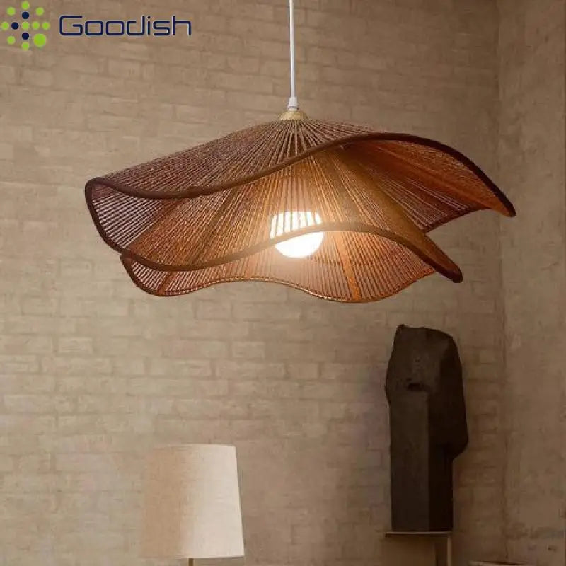 Retro Hemp Rope Wabi-sabi Chandelier Elegant Hanging Lamps Lustre for Tea Living Dining Room Restaurant Home Decor Pendant Light
