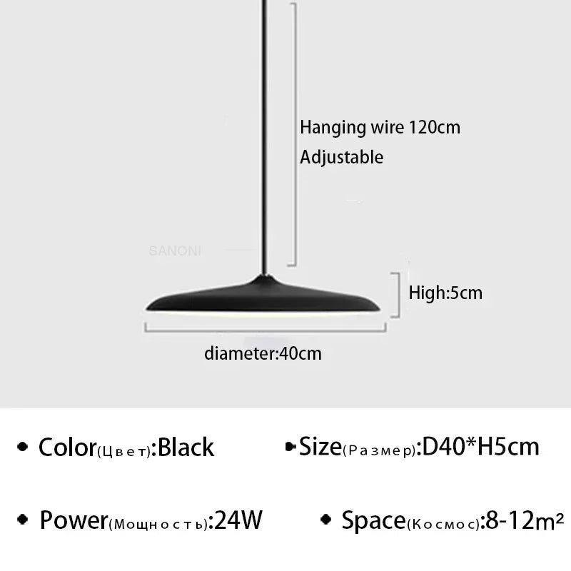 Modern Macaron UFO Led Pendant Lamp Restaurant Kitchen Hotel Table Living Room Round Indoor Chandelier Home Decor Hanging Lamp