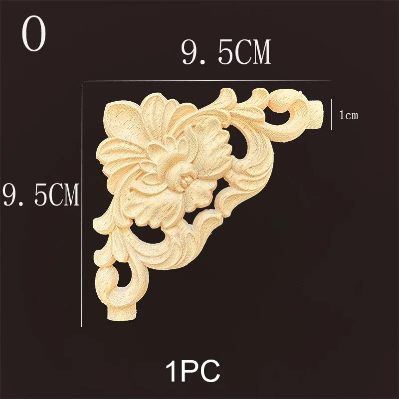 Wood Corner Joint Appliques Molding Home Decor Items Background Wall Decoration for Living Room Wooden Furniture Accessories