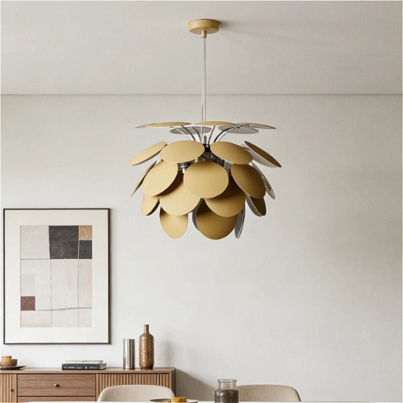 LED Ceiling Chandelier Lamp Spanish Design Metal Restaurant Design Pine Cone Hanging Pendant Light Home Decor Item Rooms Bedroom
