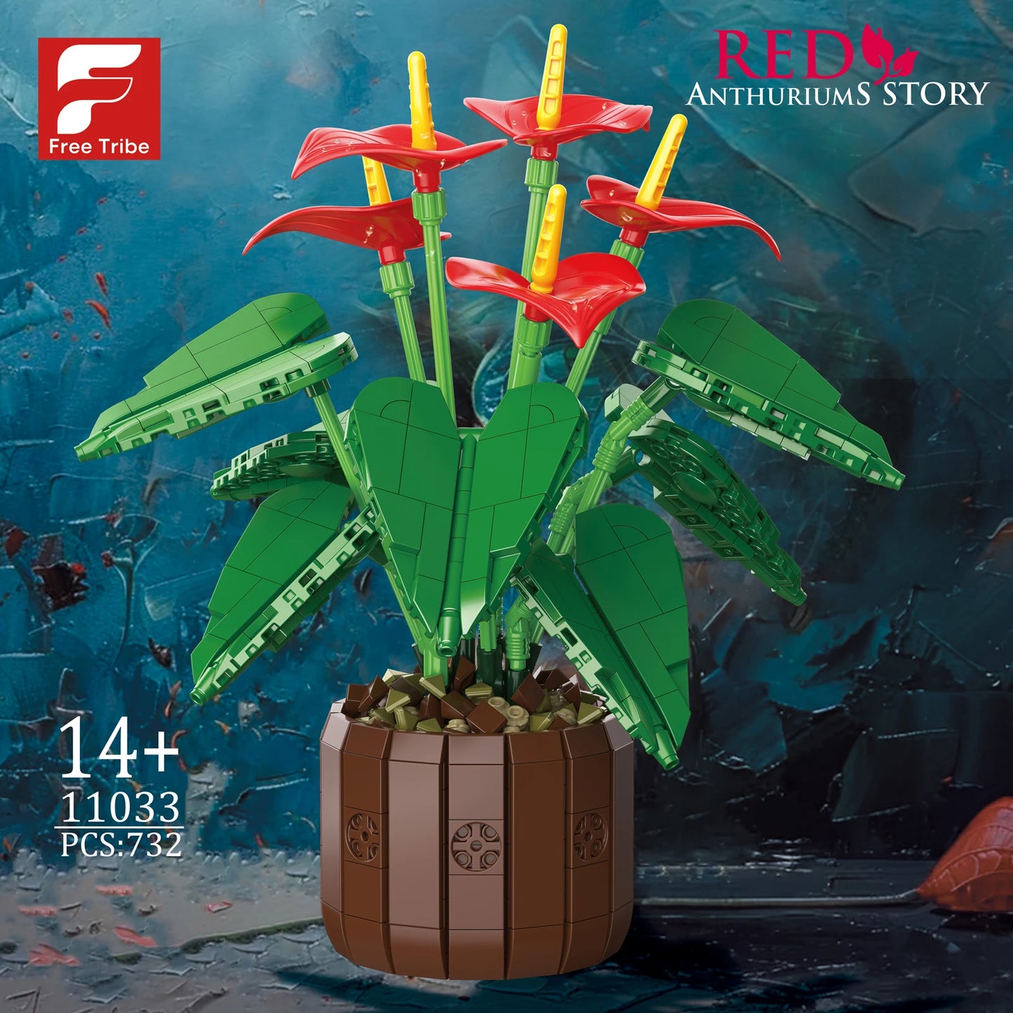 732PCS Simulation Flower Bouquet Model Kit DIY Puzzle Building Blocks Small Particle Bricks Permanent Home Decor Gift for Girls