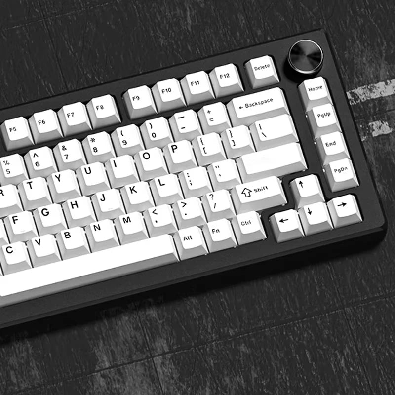 120 Keys Minimalist Style White Double Shot PBT Keycaps Cherry Profile Key cap for Cherry MX Switches Mechanical Gaming Keyboard