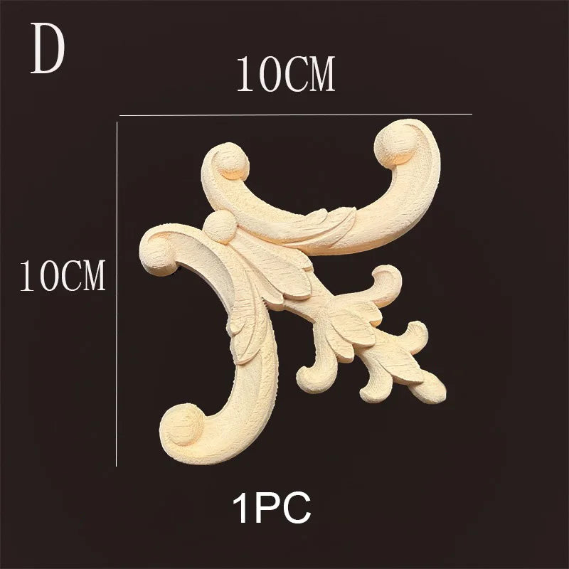 Wood Corner Joint Appliques Molding Home Decor Items Background Wall Decoration for Living Room Wooden Furniture Accessories