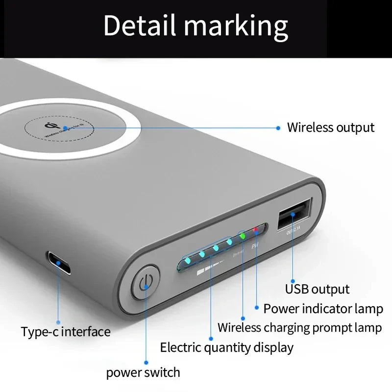 Oneplus Magnetic Power Bank Super Thin Wireless 200000mah High Capacity Backup Battery Two-way Fast Charger For iPhone Xiaomi