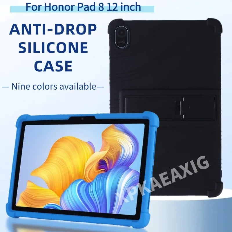 For Honor Pad 8 12inch Tablet Case Coat Shockproof Cover HEY-W09 Honor Pad 8 2022 Soft Silicon Stand Protective Shell