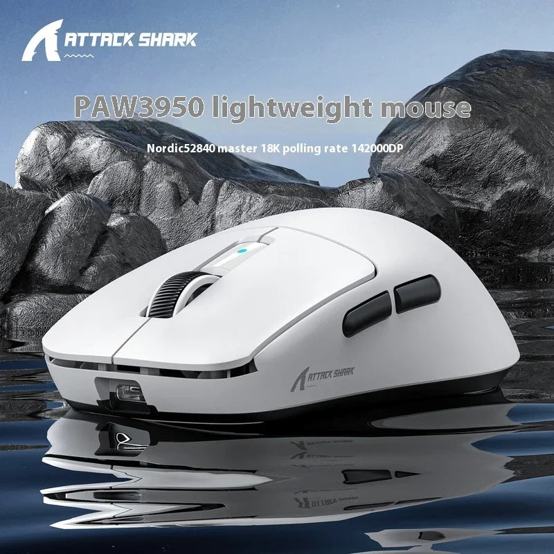 Attack Shark R6 8k Wireless 38G Lightweight Mouse PAW3950max 30K DPI Optical Switch 0.39m Low Latency Wired Gaming Mouse Gift