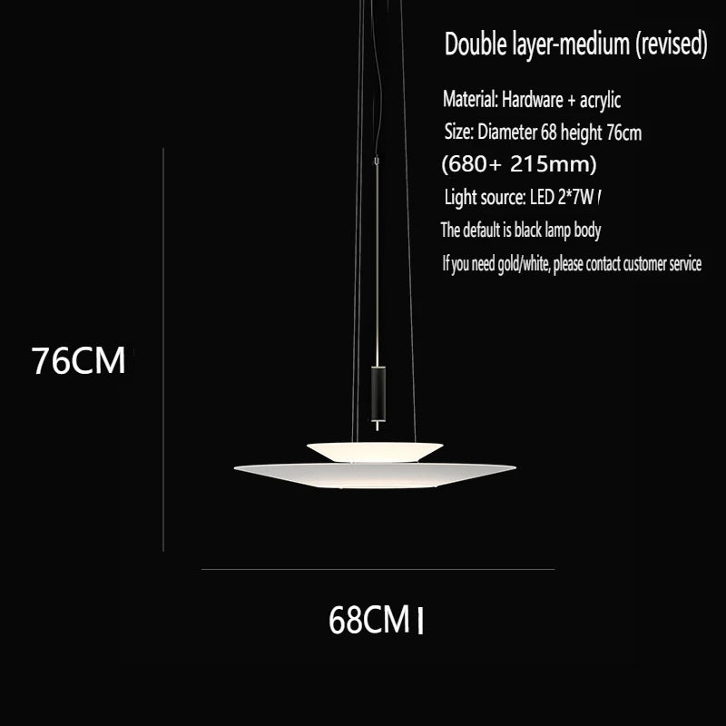 Nordic Flying Saucer LED Chandelier Personality Home Decor Hanging Lamp Dining Table Bar Living Room Artistic UFO Pendant Lamp
