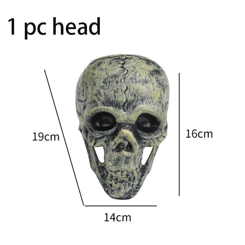 Halloween Decorations Home Decor Skeleton Head Outdoor Scary Props Realistic Skull Hands Yard Prank Festivals Party Supplies