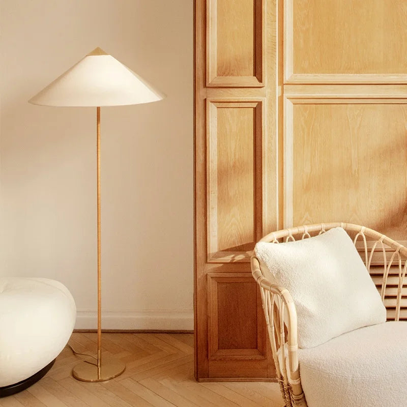Denmark GUBI Handmade Rattan Woven Floor Lamp for Living Room Bedroom Home Decor Bedside Sofa Corner Standing Light Fixtures