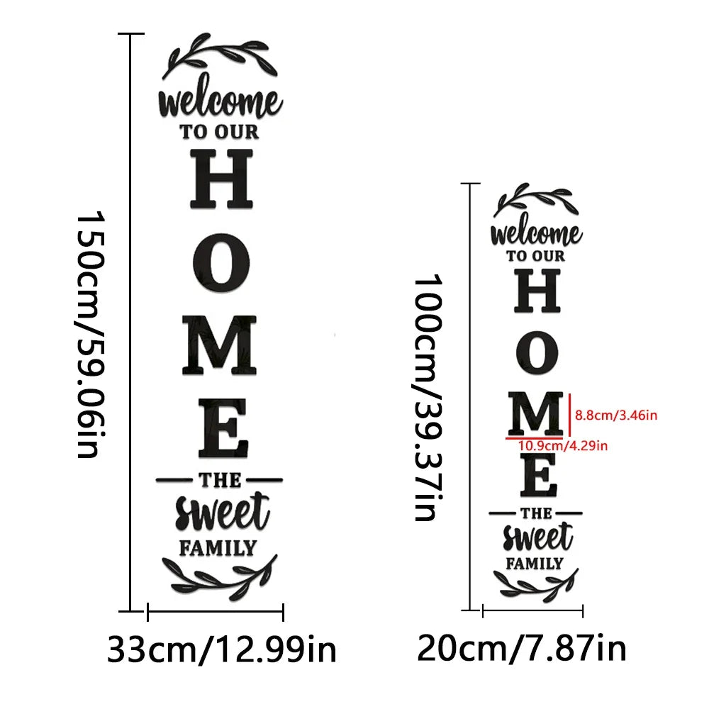 English Letters Home Letter Signs Acrylic Mirror Wall Stickers Wall Decorations for Living Room Bedroom Home Decor Wall Decals