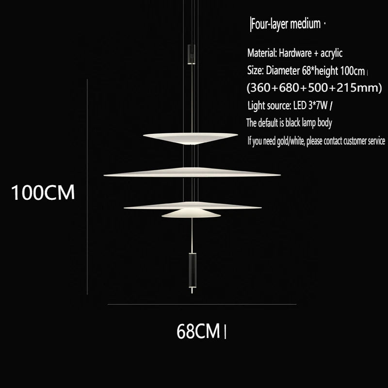 Nordic Flying Saucer LED Chandelier Personality Home Decor Hanging Lamp Dining Table Bar Living Room Artistic UFO Pendant Lamp