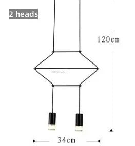 Italy Designer Acrylic Luxury LED Pendant Lamp Living Room Restaurant Bedroom Staircase Simple Line Chandelier Home Decor Light