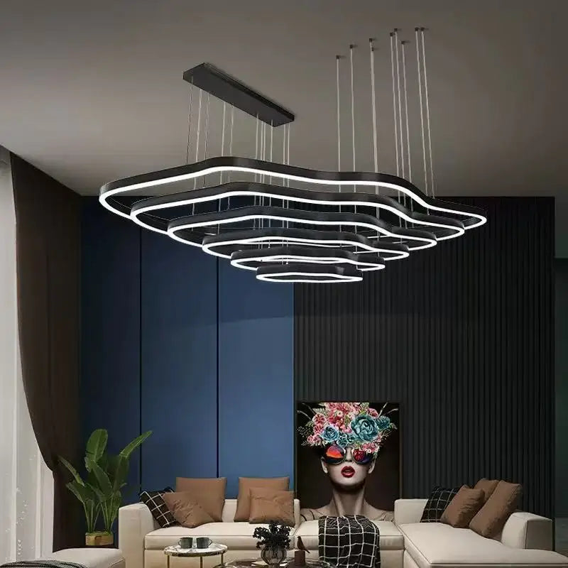 Nordic Simple Led Pendant Lights for Living Dining Room Coffee Tables Hotel Bedroom Chandeliers Home Decor Hanging Light Fixture