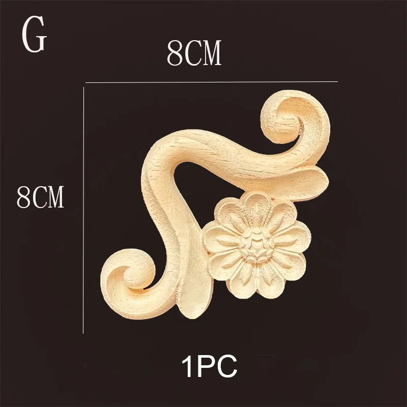Wood Corner Joint Appliques Molding Home Decor Items Background Wall Decoration for Living Room Wooden Furniture Accessories