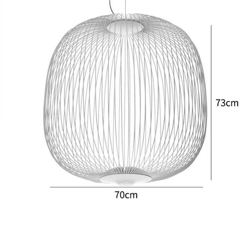 Italian Pendant Lamp minimalist Birdcage Hanging Light Designer Foscarini Spokes 1/2 Light  Home Decor stairway spot lighting