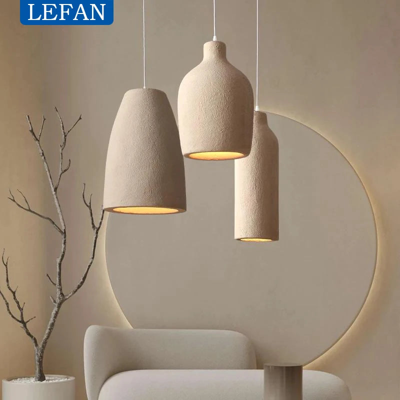 Morden Restaurant LED Chandelier Light Bar Designer Bedroom Bedside Lamp Home Decor Cement Living Room Homestay Hanging Light