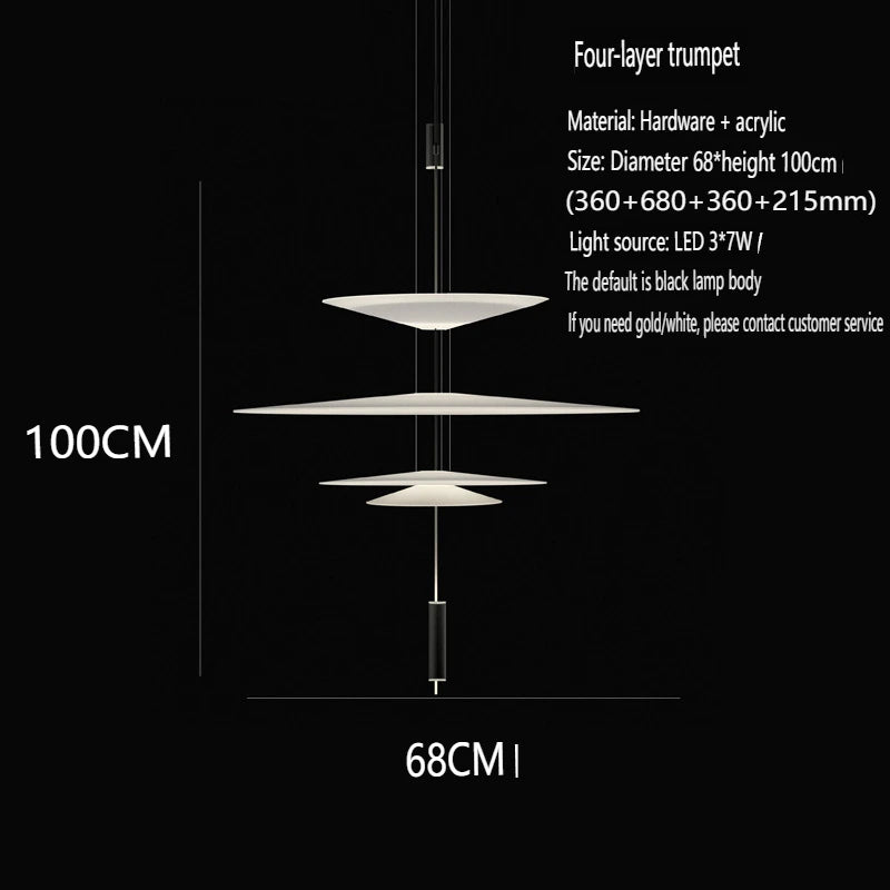 Nordic Flying Saucer LED Chandelier Personality Home Decor Hanging Lamp Dining Table Bar Living Room Artistic UFO Pendant Lamp