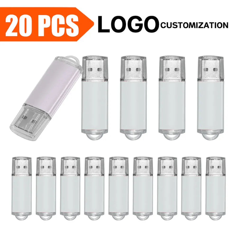 Free Custom Logo 20PCS/lot Pen Drive 8GB 4GB 2GB 1GB USB Flash Drive 16GB Flash Disk 128MB 256MB 512MB Memory Flash Disk 2.0