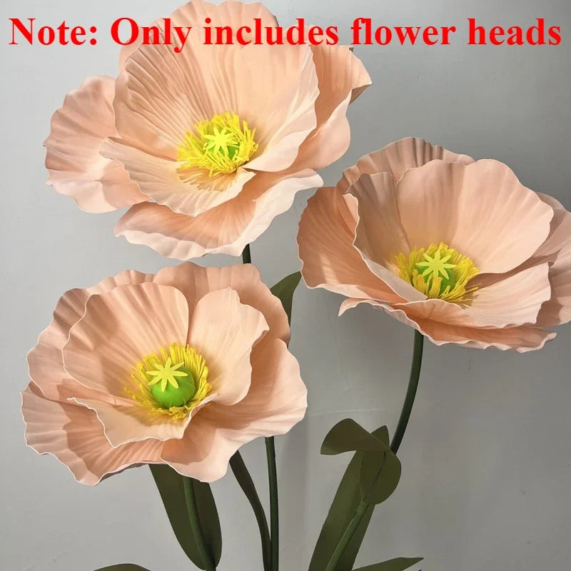3PCS Large Paper Flowers Giant Artificial Flower Wedding Decoration Customized Artificial Flower Window Display Party Home Decor