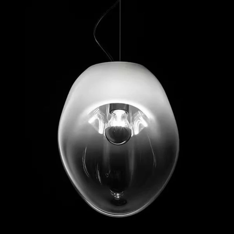 Modern Led Pendant Light Home Decor Dining Room Pendant Lamp Simple Nordic Creative Personality New Smoke Glass Chandelier E27