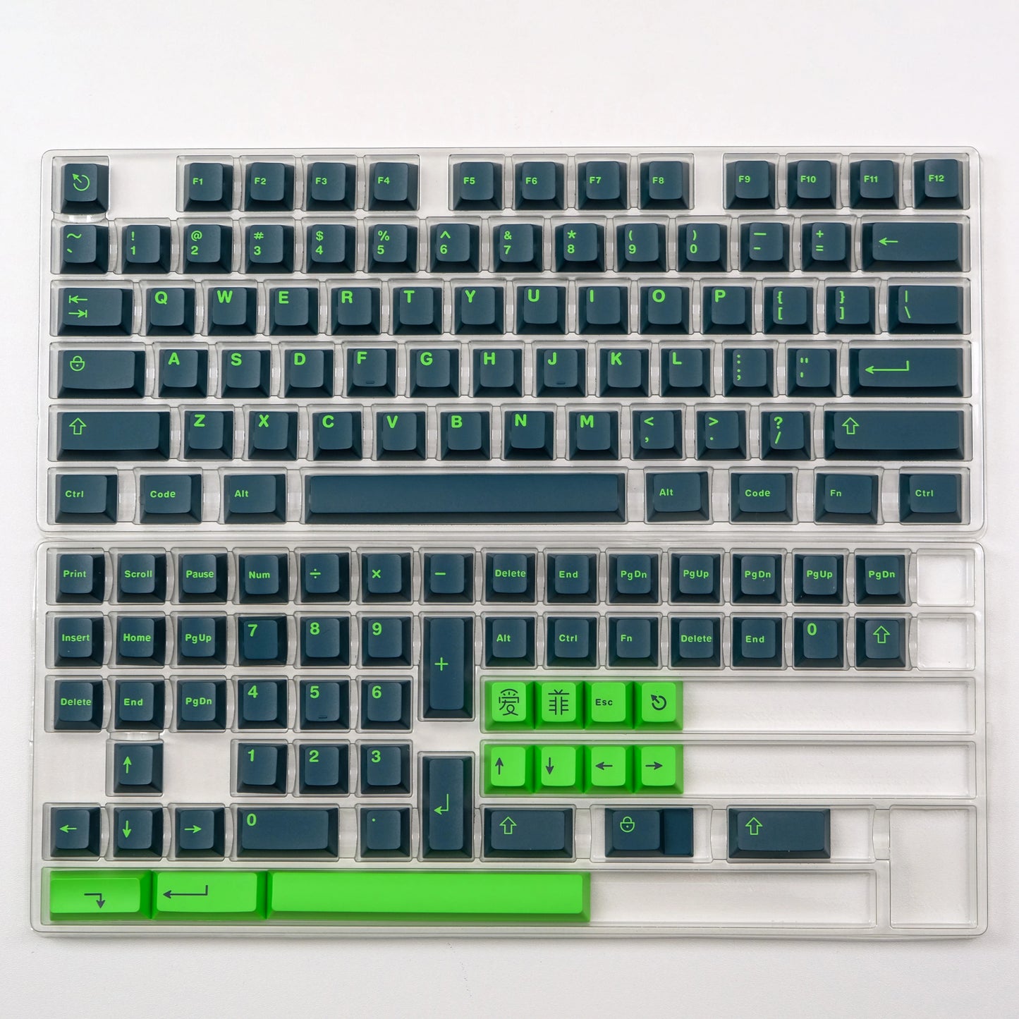 120 Keys Minimalist Style White Double Shot PBT Keycaps Cherry Profile Key cap for Cherry MX Switches Mechanical Gaming Keyboard