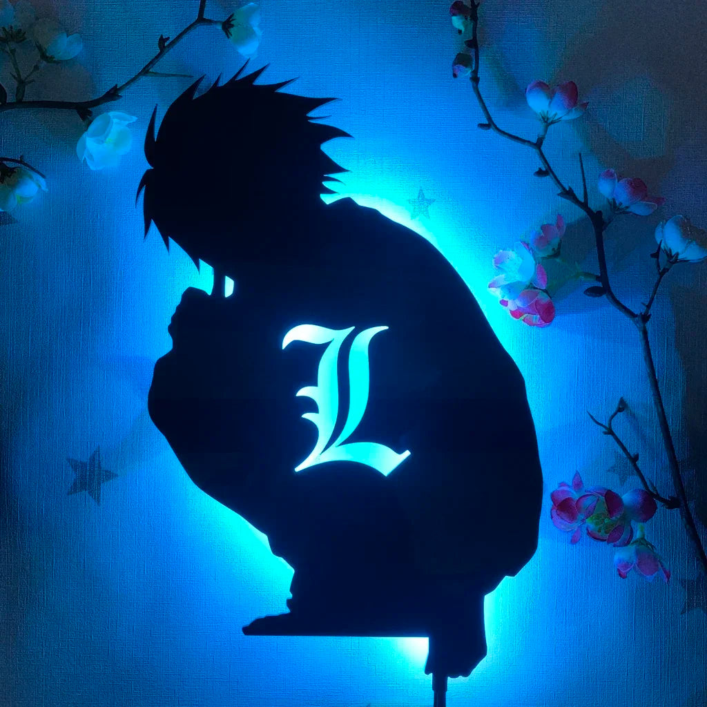 Anime Silhouette Light Wall Decor Nightlights for Home Decor Drop Shipping LED Night Light Manga Wall Lamp Bedside
