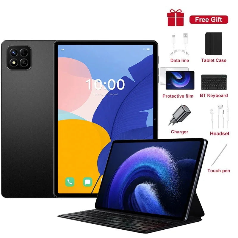 2026 Original Pad 7S Pro Tablet 10.1" HD Android 4GB+32GB Global Version Gaming Tab 4000mAh Dual SIM Children Kids Tablet PC