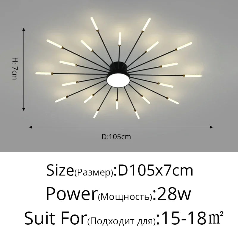 Minimalist Designer LED Ceiling Lamps Suspension Ceiling Lights for Living Room Bedroom Home Decor Indoor Lighting Decoration