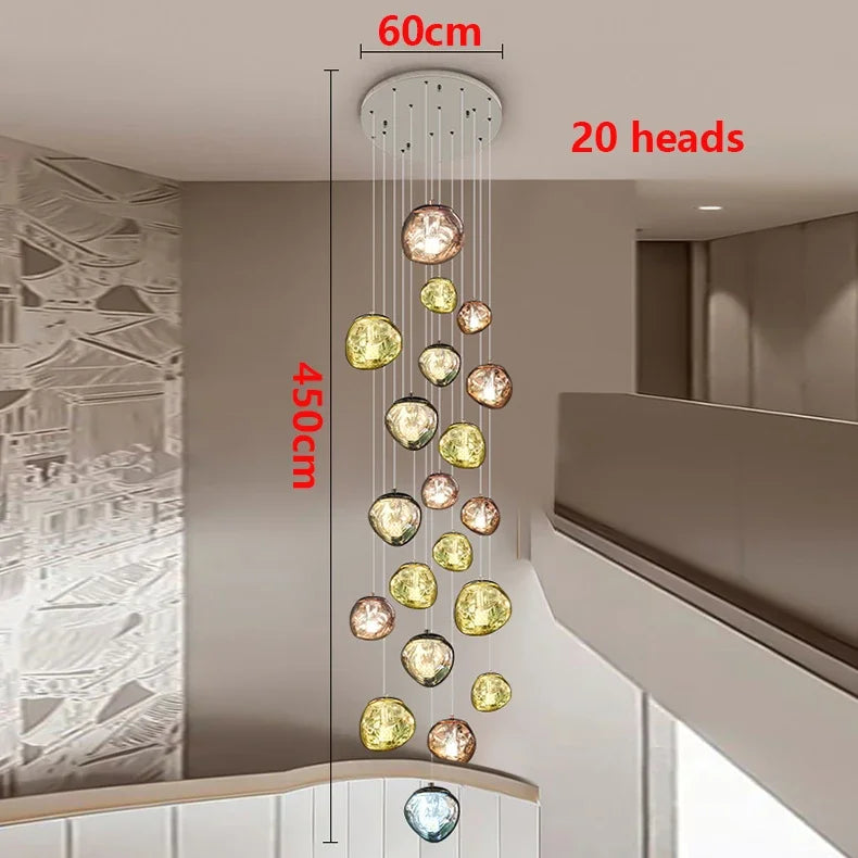 Modern home decor led lights pendant light lamps forstaircase Chandeliers for living room hanging light indoor lighting