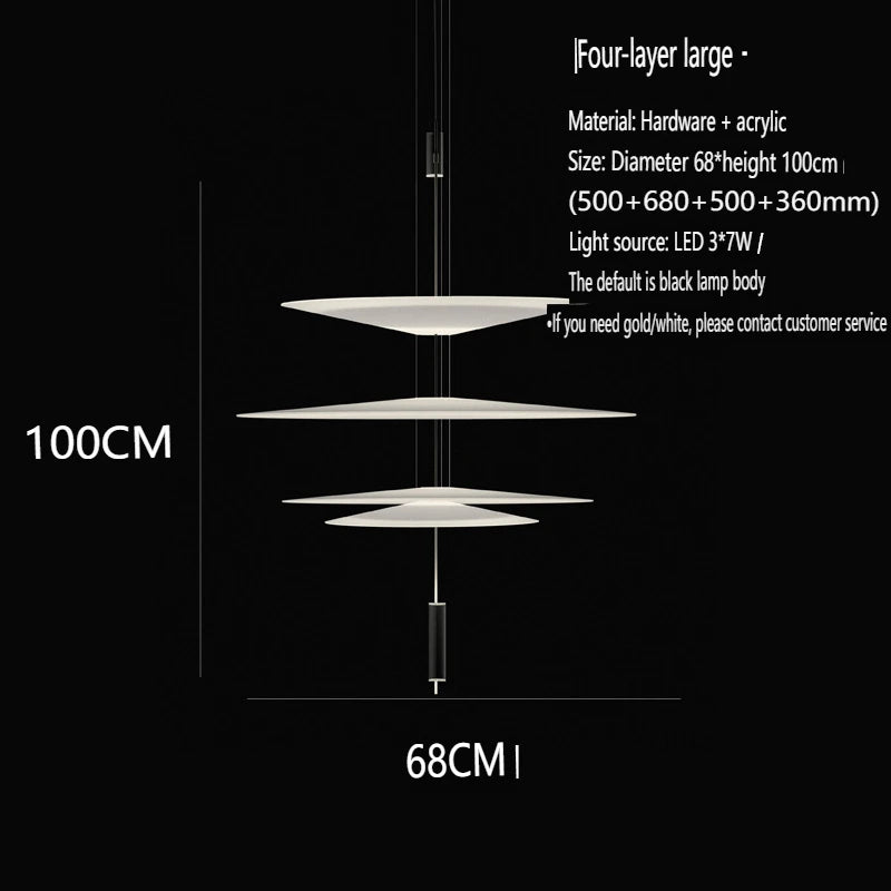 Nordic Flying Saucer LED Chandelier Personality Home Decor Hanging Lamp Dining Table Bar Living Room Artistic UFO Pendant Lamp