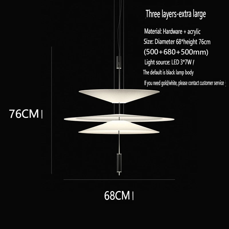 Nordic Flying Saucer LED Chandelier Personality Home Decor Hanging Lamp Dining Table Bar Living Room Artistic UFO Pendant Lamp