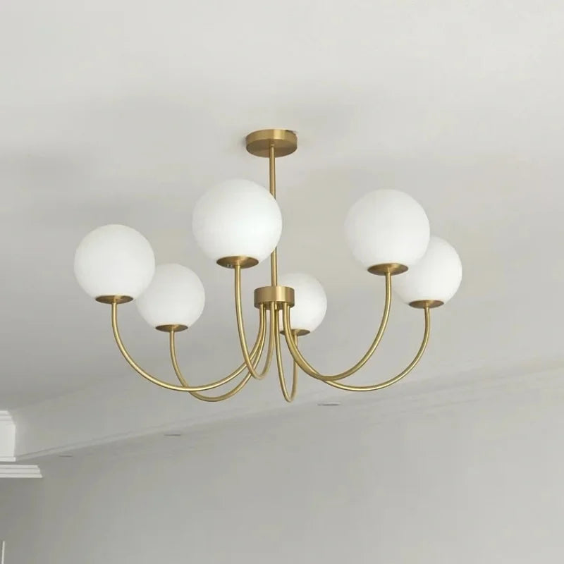 Nordic Luxury Glass Pendant Light Simple Chandelier Indoor Lighting for Living Room Bedroom Dining Room Home Decor Hanging Lamp