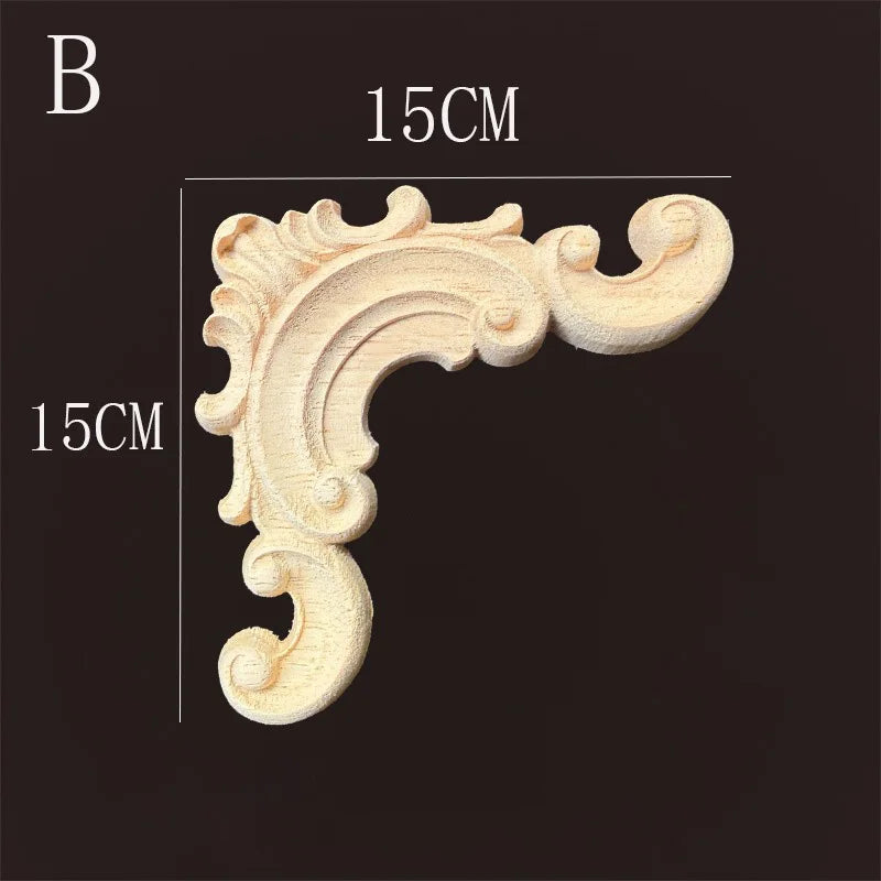 Wood Corner Joint Appliques Molding Home Decor Items Background Wall Decoration for Living Room Wooden Furniture Accessories