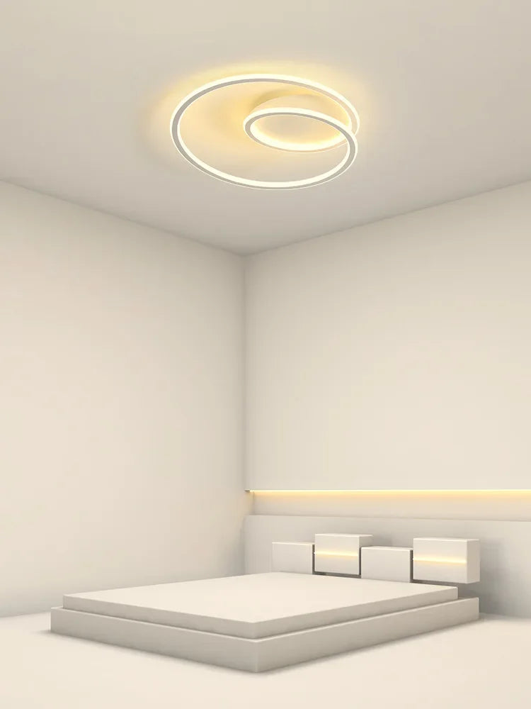 Modern Minimalism Round Bedroom Ceiling Light Creative Aluminum Dimmable Study Room Led Lamp Lighting Home Decor Luster Fixtures