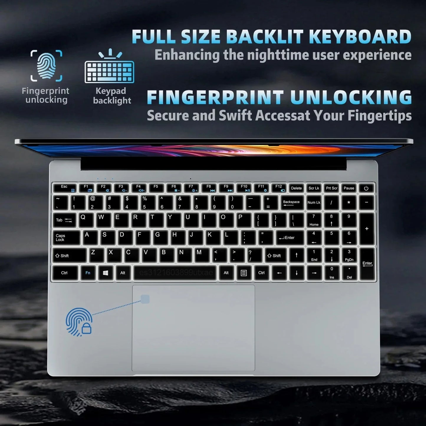 Trendy 15.6 Inch Intel N95 Portable Laptop Windows 11 Notebook 32GB DDR4 2TB SSD Backlit Fingerprint Gaming Office PC