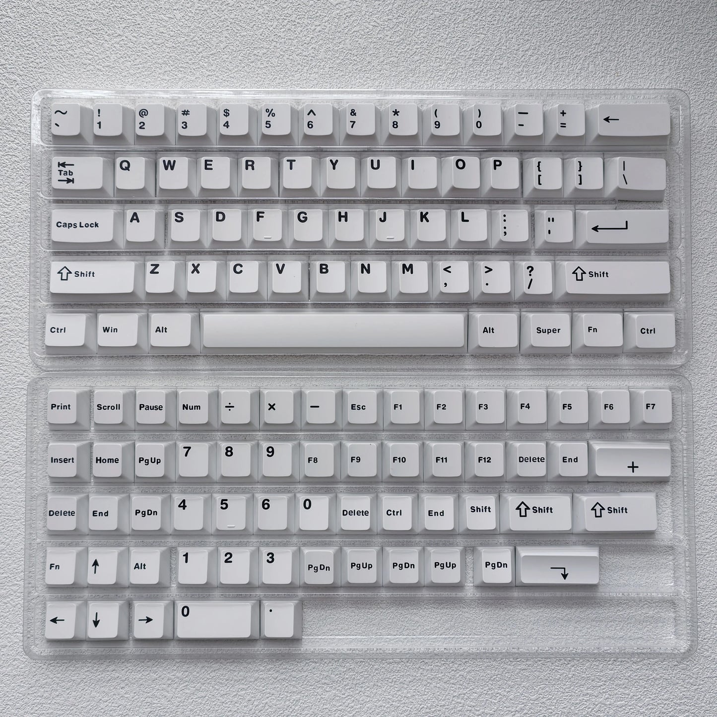 120 Keys Minimalist Style White Double Shot PBT Keycaps Cherry Profile Key cap for Cherry MX Switches Mechanical Gaming Keyboard