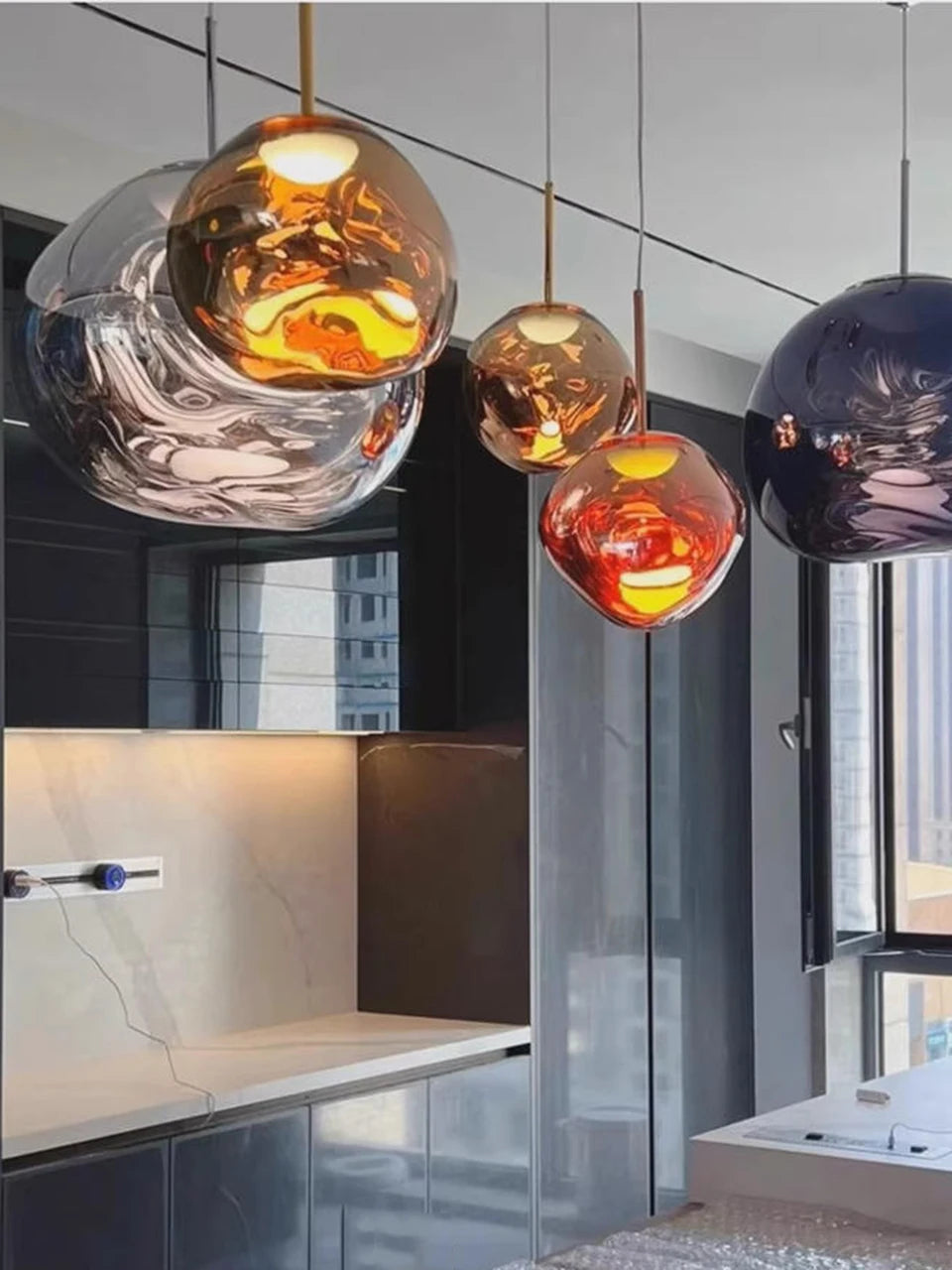 Original Lava Lamp Acrylic Pendant Lights LED Ceiling Pendant Lamp Duplex Staircase Villa Home Decor Lighting fixtures luminarie