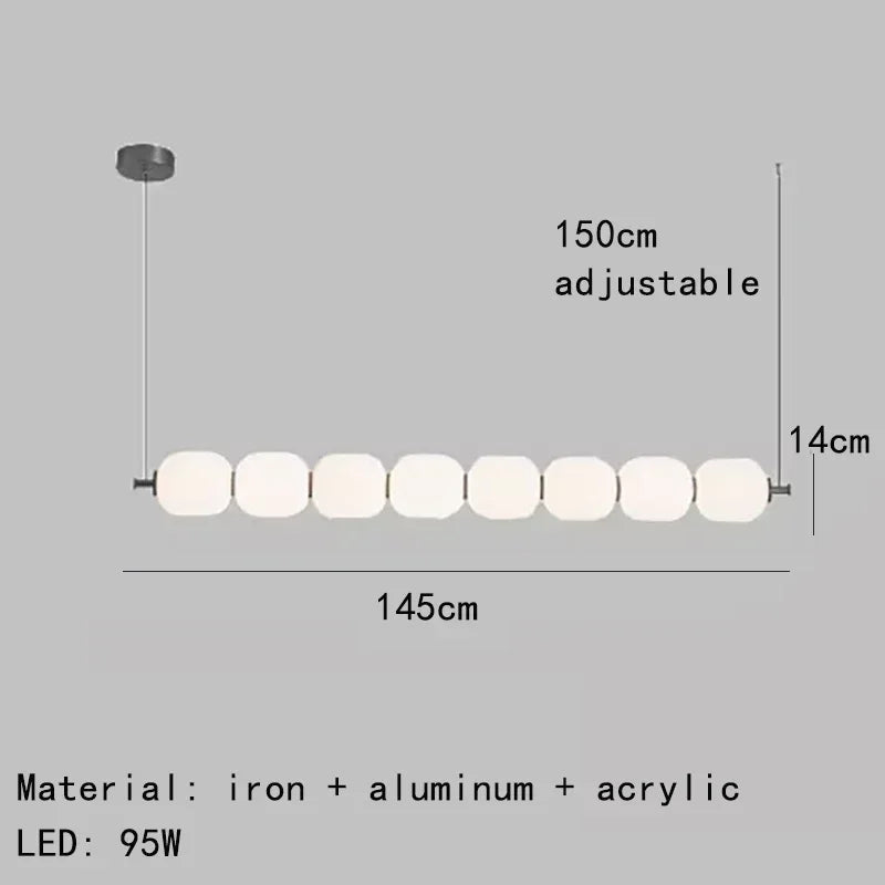 Nordic LED Minimalist Pendant Lights For Living Room Food Tables Kitchen Chandelier Home Decor Hanging Light White Fixture
