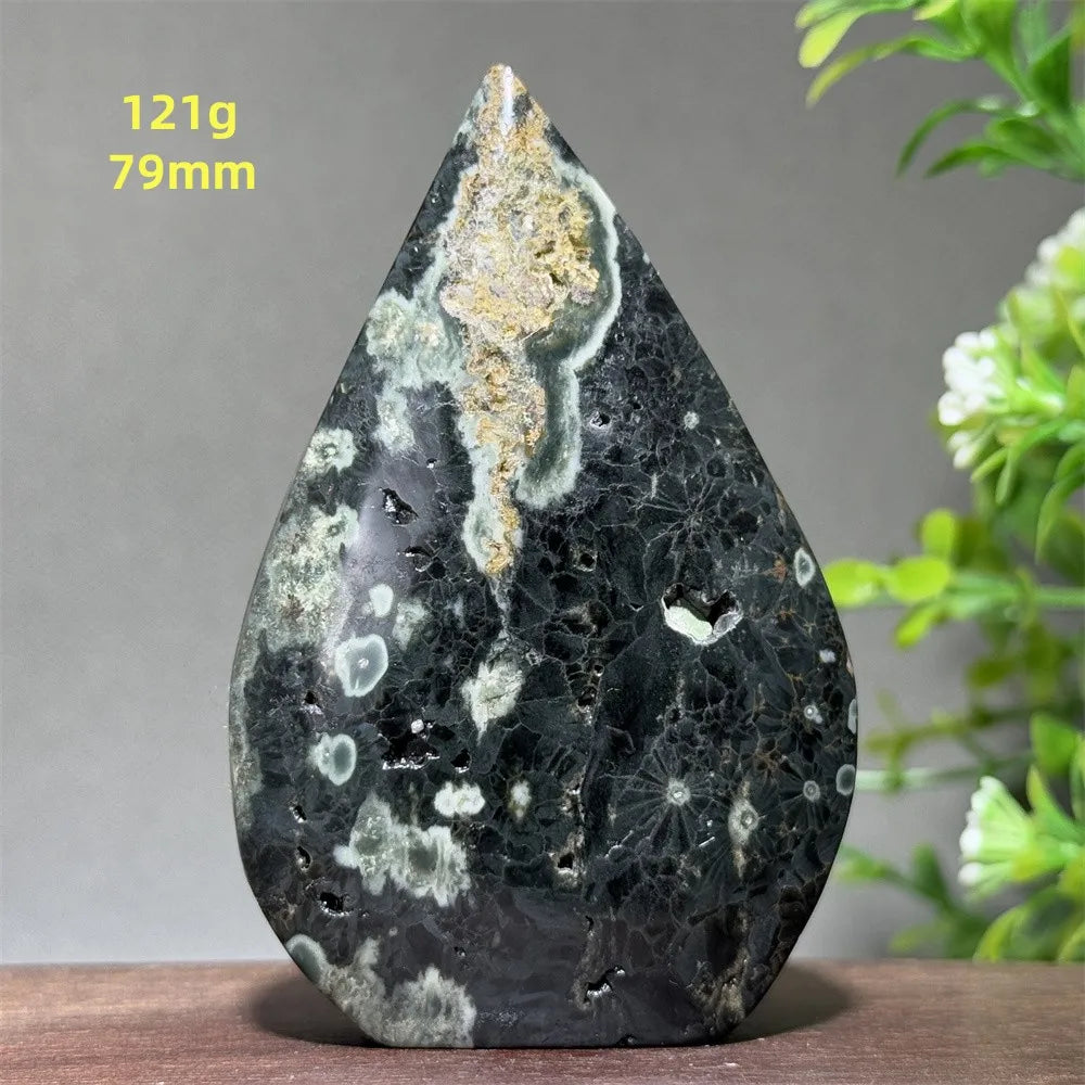 Natural Ancient Ocean Jasper Crystalline Cluster Free Form Torch Mineral Rock Spirit Energy Witchcraft Healing Home Decor Gift
