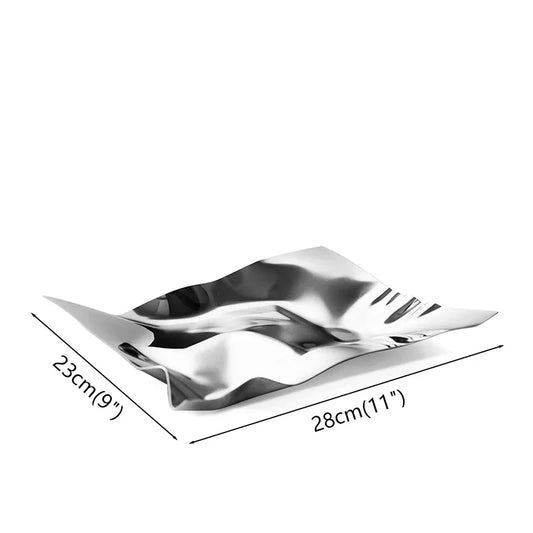 Trinket Dishes Jewelry Dish Storage Bowl Serving Trays Stainless Steel Plate Table Accessories for Home Decor Room Scandinavian