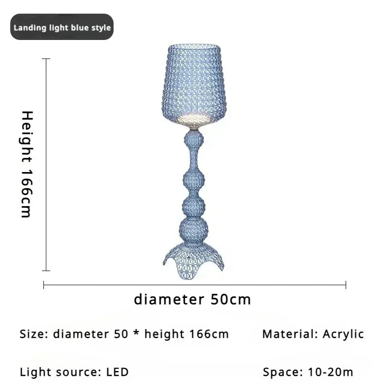 Italian Design Creative Floor Lamp Hollow Acrylic Modern Standing Light for Living Room Bedroom Home Decor LED