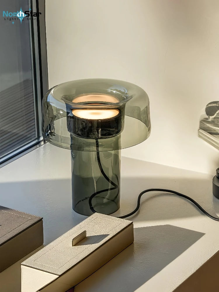 Modern Minimalist Glass Table Lamp Nordic Designer Creative LED Floor Lamp for Bedroom Living Room Study Home Decor Lighting