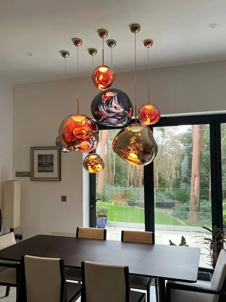 Original Lava Lamp Acrylic LED Chandeliers Restaurant Pendant lamp Long Staircase Villa Home Decor Lighting Fixture Luminaries