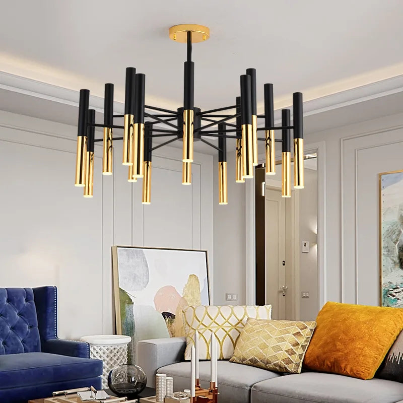 Post-modern Minimalist LED Ceiling Chandelier Lamps Concise Stick Suspension Pendant Lights Home Decor Items Living Room Bedroom