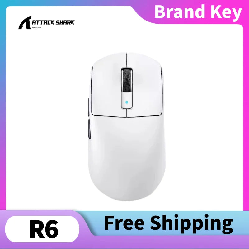 Attack Shark R6 8k Wireless 38G Lightweight Mouse PAW3950max 30K DPI Optical Switch 0.39m Low Latency Wired Gaming Mouse Gift